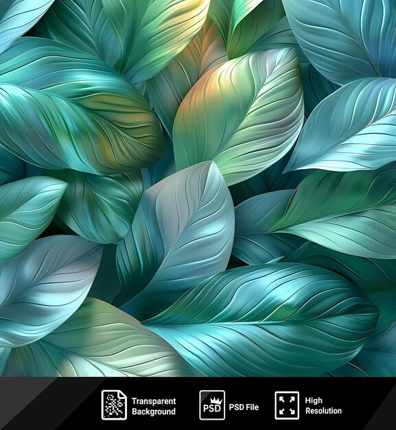 PSD exotic tropical leaf background abstract leaves shadow summer background with a lot of green leaves png