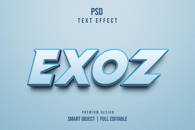 Exoz Editable 3D Text Effect