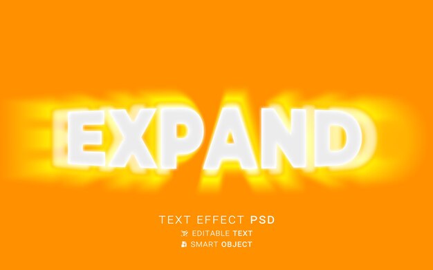 Expand text effect 