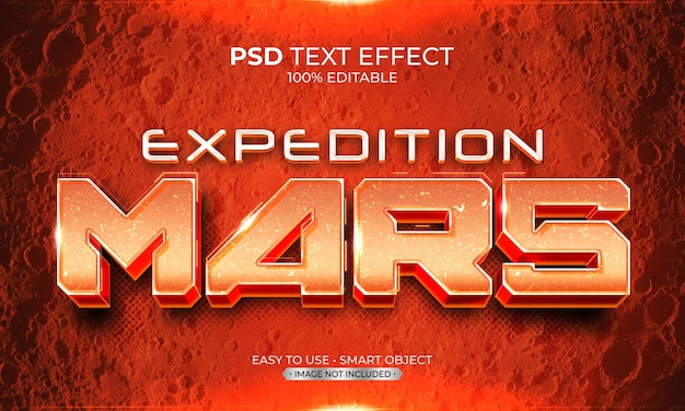 Expeditie mars tekst effect