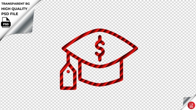 PSD expenses expenditure graduation cost al degree vector icon red striped tile psd transparent