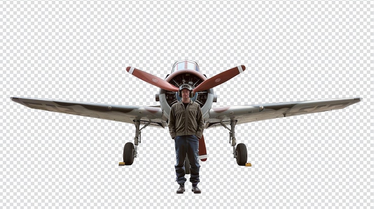 PSD experienced pilot standing proudly in front of aircraft highlighting aviation career opportunities