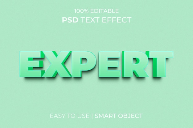 Expert editable 3d text effect