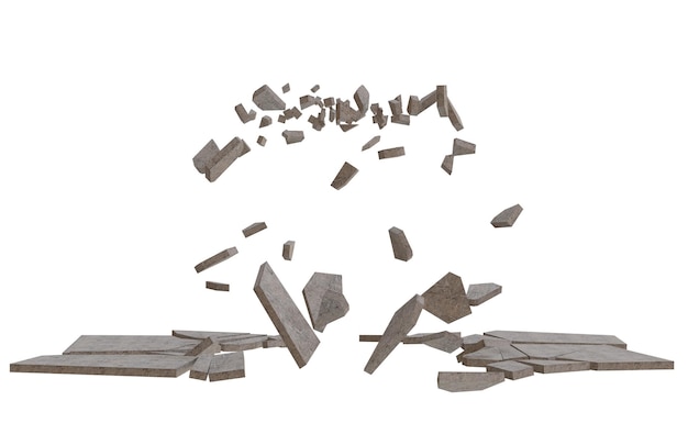 Exploding Concrete A Realistic Depiction of Shattered Debris