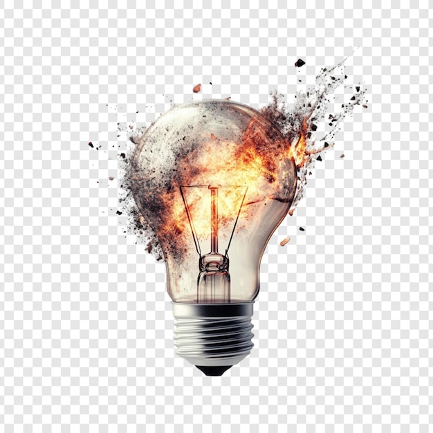 Exploding Lightbulb Bright Idea Burning Out Innovation Failure