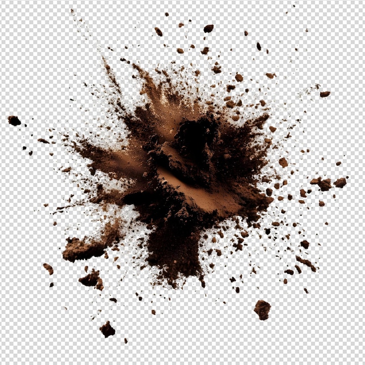 PSD exploding mud splatter