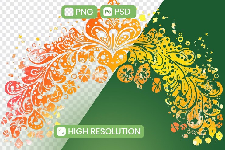 PSD explore artistic swirls in vibrant colours and discover the abstract design