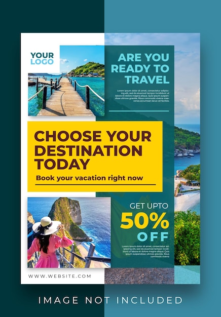 An explore the world travel ad poster design for promtional sale for a travel agency company