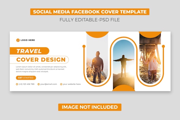 Explore world travel agency social media and facebook cover banner template