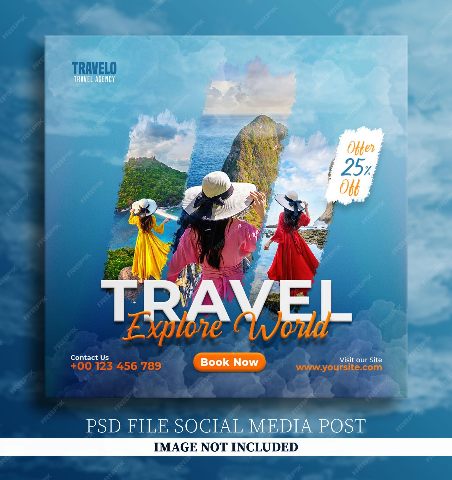 travel social media designs