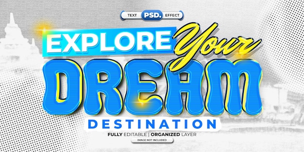 Explore your dream tittle movie text effect