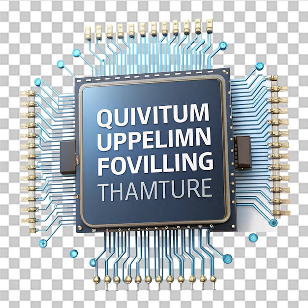Exploring quantum computing unveiling the future isolated on transparent background