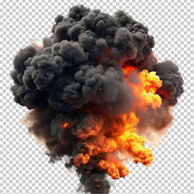 Explosion of black smoke