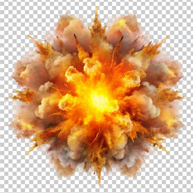 PSD explosion border on transparent background