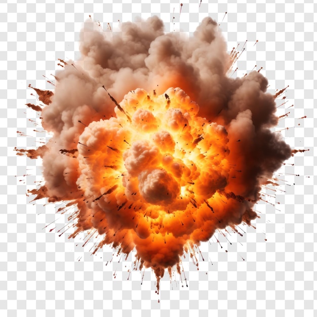 An explosion isolated on transparency background psd