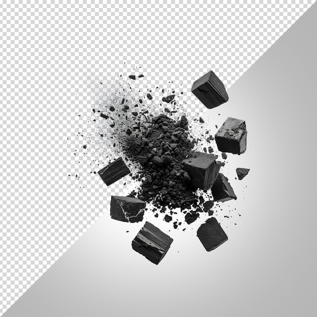 PSD explosion on a transparent background