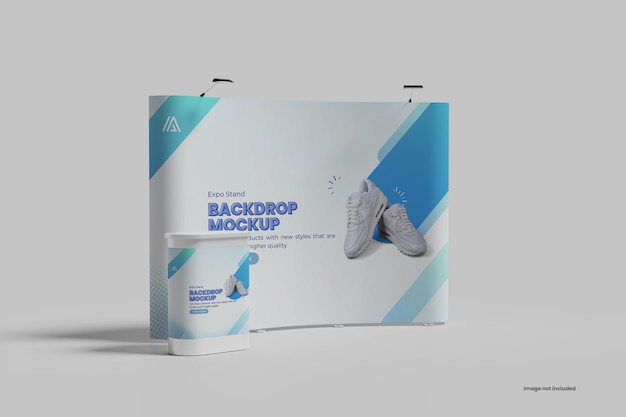 Expo stand backdrop mockup