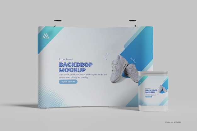 expo stand backdrop mockup