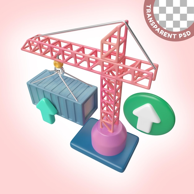 Export 3d illustration icon