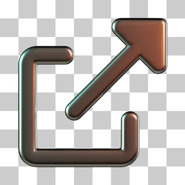 Export arrow 3d icon