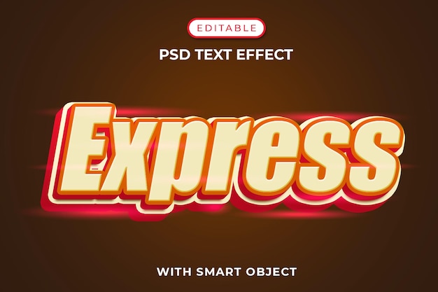 Express editable text effect template