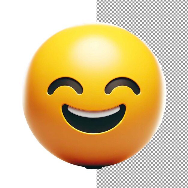 PSD expressieve elation geïsoleerde 3d emoji gezicht op png achtergrond