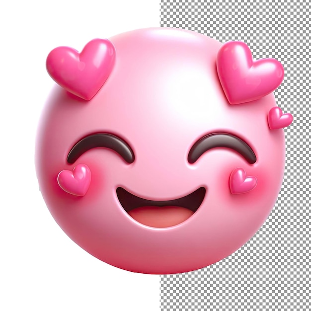 Expressieve elation geïsoleerde 3d gele emoji gezicht op png achtergrond