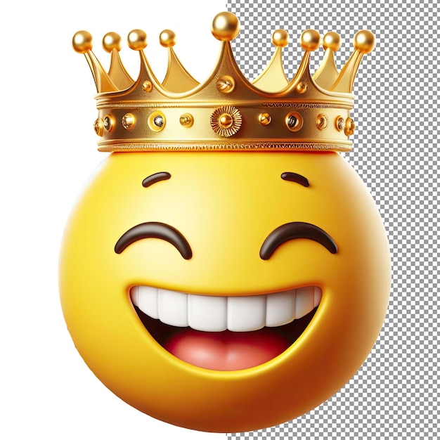 PSD expressive elation isolated 3d emoji face on png background