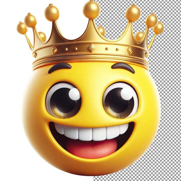 PSD expressive elation isolated 3d emoji face on png background