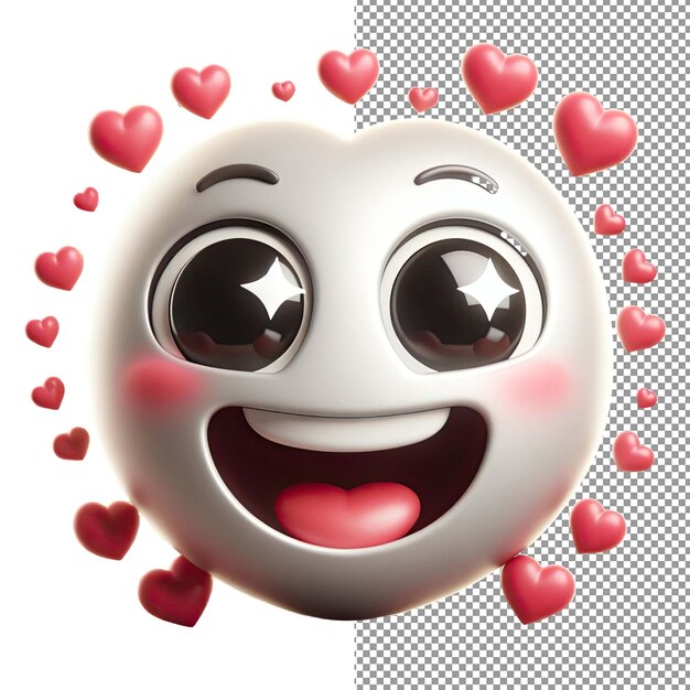 PSD expression elation isolato 3d emoji face su sfondo png