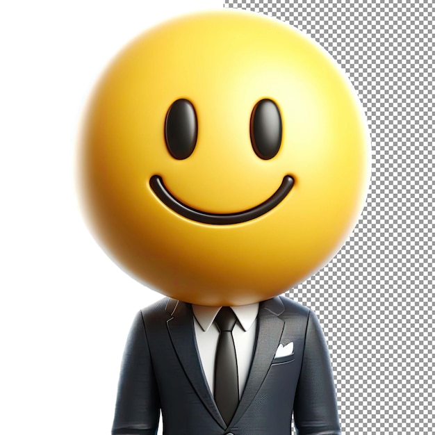 PSD expressive elation isolated 3d emoji face on png background