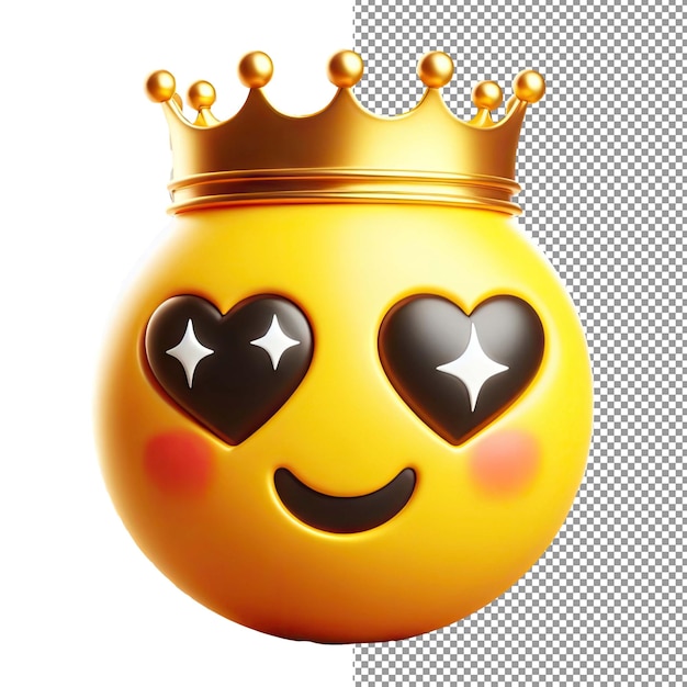 PSD expressive elation isolated 3d yellow emoji face on png background