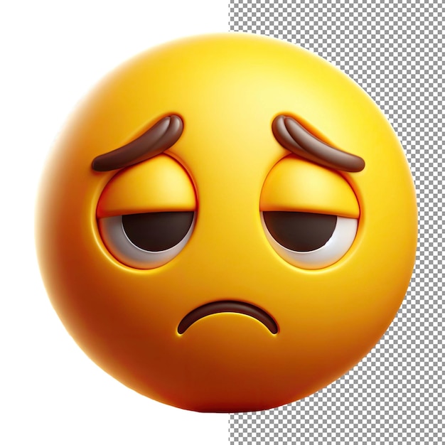 PSD expressive elation isolated 3d yellow emoji face on png background