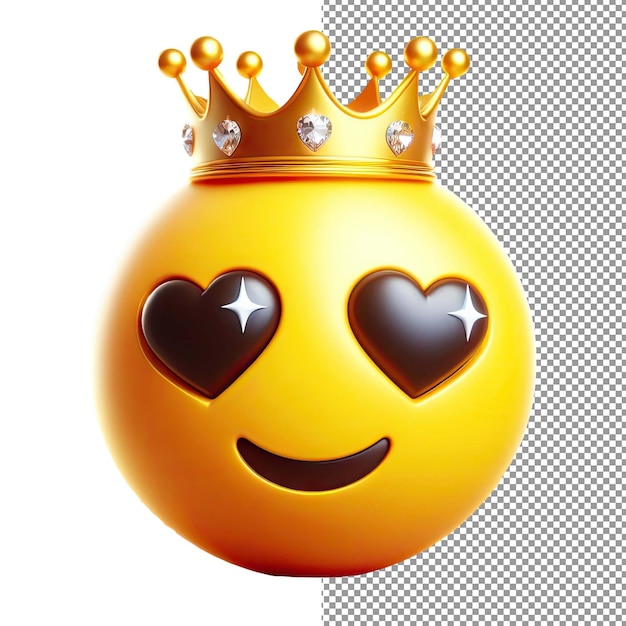 PSD expressive elation isolated 3d yellow emoji face on png background