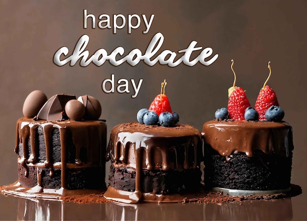 PSD exquisite chocolate day delights featuring elegant desserts and decor