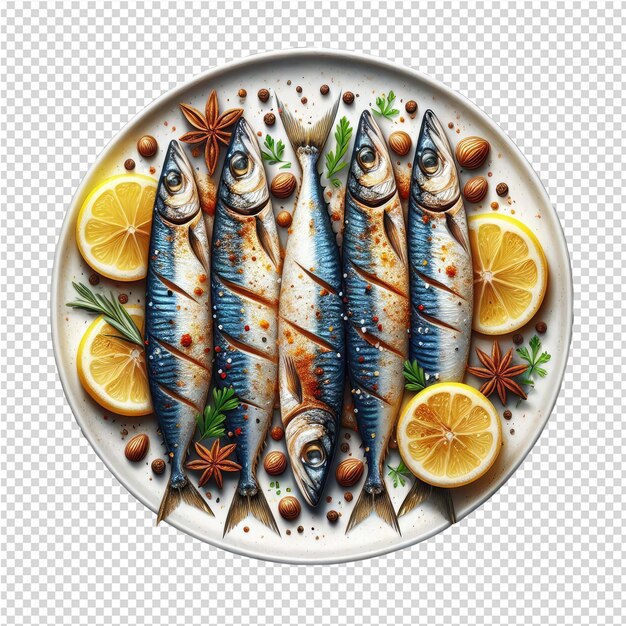 PSD exquisite isolated fish plate perfect