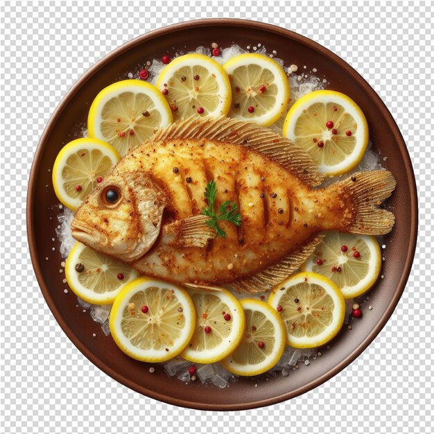 PSD exquisite isolated fish plate perfect