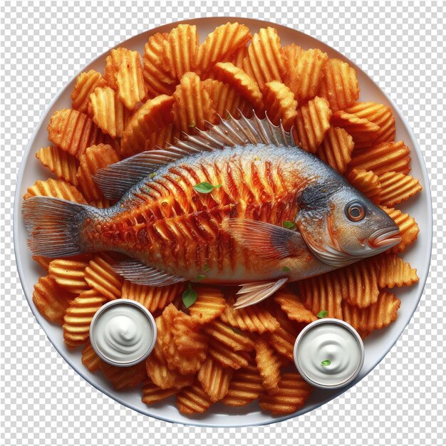 PSD exquisite isolated fish plate perfect