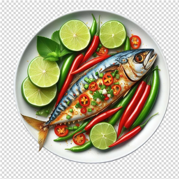 PSD exquisite isolated fish plate perfect