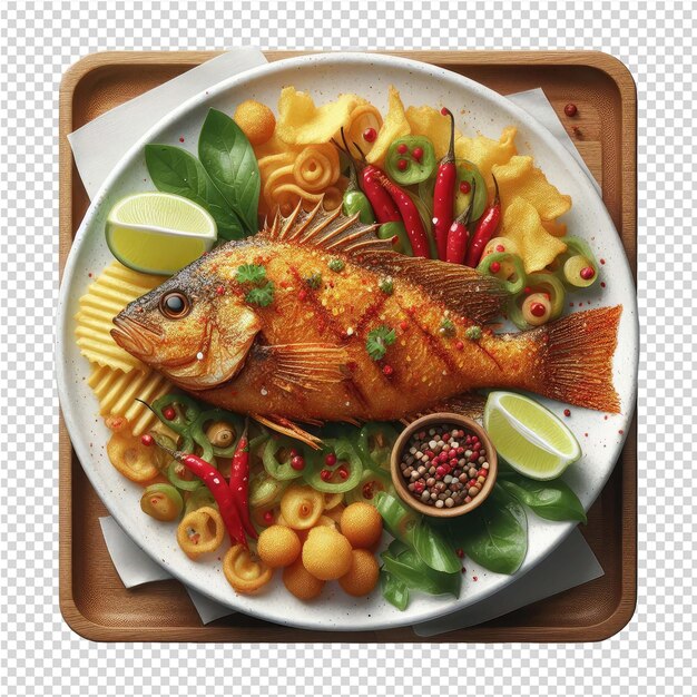 Exquisite isolated fish plate perfect