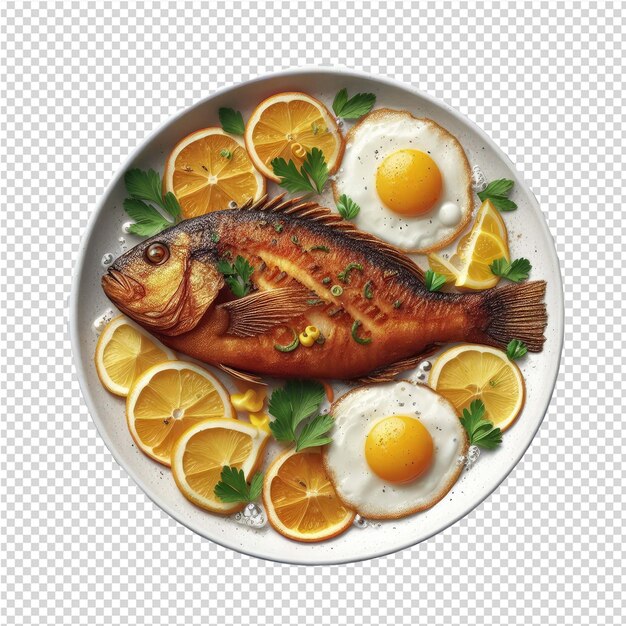 Exquisite isolated fish plate perfect