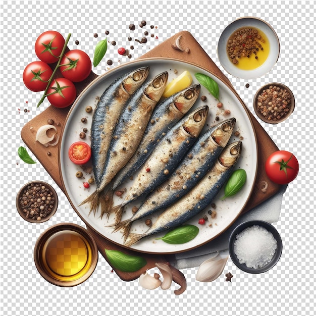 PSD exquisite isolated fish plate perfect