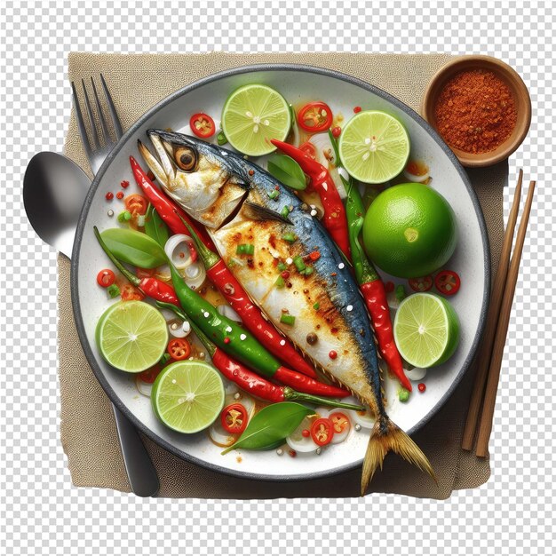 PSD exquisite isolated fish plate perfect