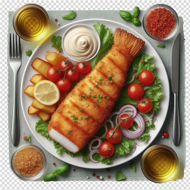 Exquisite isolated fish plate perfect