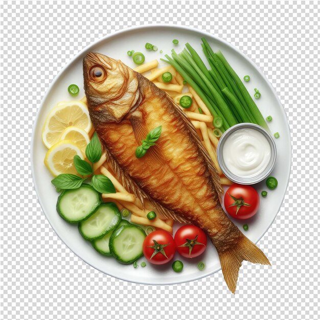 PSD exquisite isolated fish plate perfect