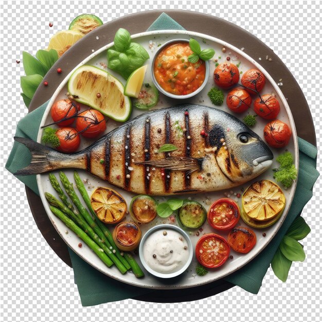 PSD exquisite isolated fish plate perfect