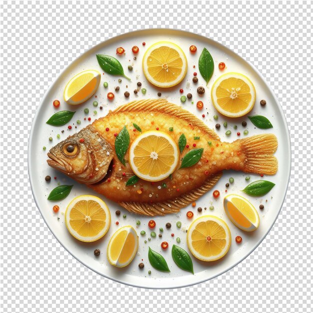 PSD exquisite isolated fish plate perfect