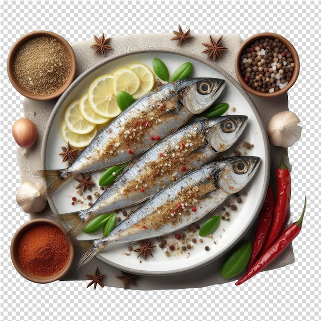 PSD exquisite isolated fish plate perfect