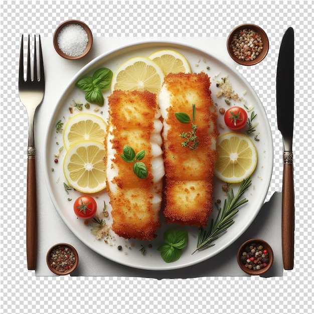 PSD exquisite isolated fish plate perfect