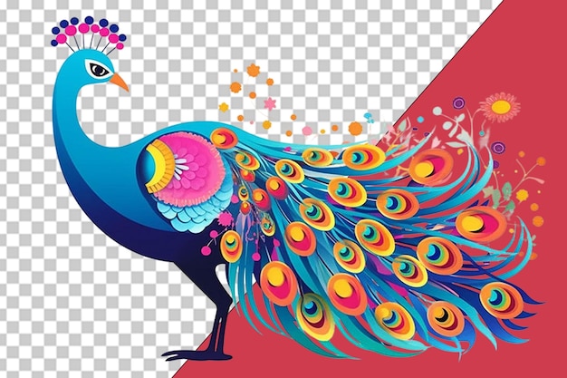 PSD exquisite peacock feather design